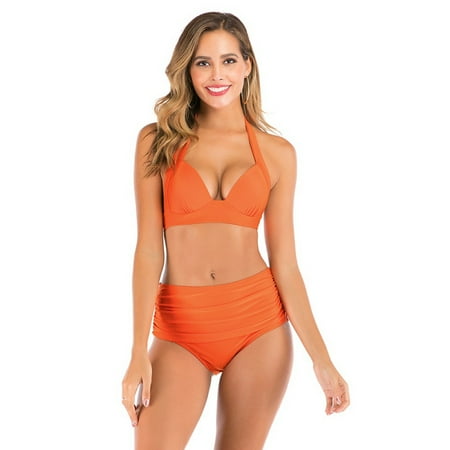 ZDD- Ladies Summer Cool Elegant Two-Pieces Swimsuit Women s Sexy Padded Bra With High Waist Panties Bikini Suit Orange XXXL
ZDD- Ladies Summer Cool Elegant Two-Pieces Swimsuit Women s Sexy Padded Bra With High Waist Panties Bikini Suit Orange XXXL