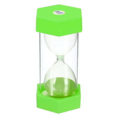 

Uxcell 30 Min Sand Timer Hexagon with Plastic Cover Count Down Sand Clock Glass Green