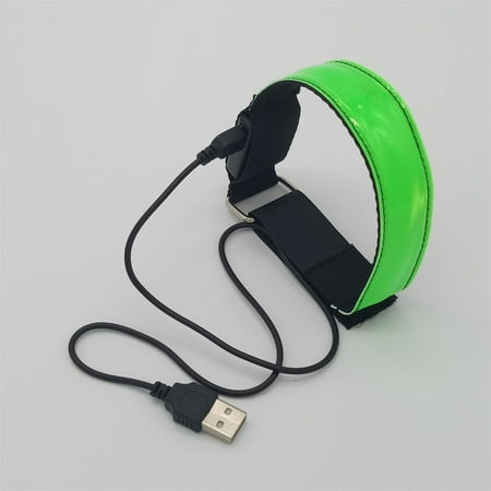 XEOVHV Flashing LED Light Armband Reflective Arm Band Night Running -Warning