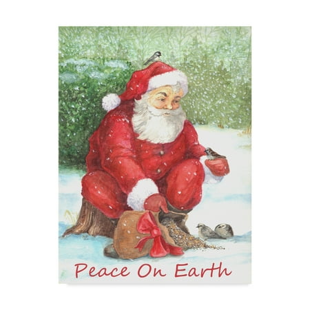 Trademark Fine Art Santa Peace Canvas Art by Melinda Hipsher