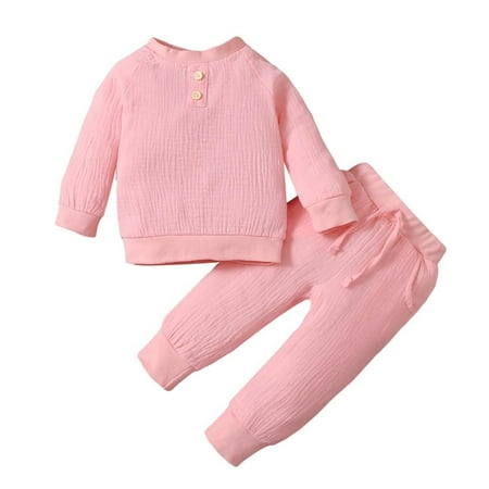 Toddler Baby Girl Boy Outfits Solid Color Long Sleeve Sweatshirt Tops Drawstring Pants Outfit Set Fall Winter Clothes
Toddler Baby Girl Boy Outfits Solid Color Long Sleeve Sweatshirt Tops Drawstring Pants Outfit Set Fall Winter Clothes