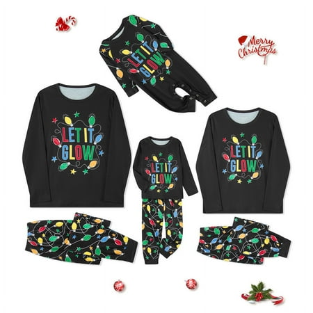 wybzd Christmas Pajamas for Family Allover Colorful String Lights Print Long Sleeve Tops+Pants Set Sleepwear Loungewear
wybzd Christmas Pajamas for Family Allover Colorful String Lights Print Long Sleeve Tops+Pants Set Sleepwear Loungewear