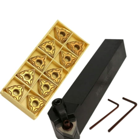 Tomshoo Set of 20mm Lathe Turning Tool Holder MWLNR2020K08 + 10 WNMG0804 Carbide Inserts + 2 Wrenches
Tomshoo Set of 20mm Lathe Turning Tool Holder MWLNR2020K08 + 10 WNMG0804 Carbide Inserts + 2 Wrenches