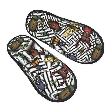 Kll bright Insects Slippers For Women Men House Slip On Indoor Outdoor Bedroom Furry Fleece Lined Ladies Comfy Anti-Skid Rubber Hard Sole-Large
Kll bright Insects Slippers For Women Men House Slip On Indoor Outdoor Bedroom Furry Fleece Lined Ladies Comfy Anti-Skid Rubber Hard Sole-Large