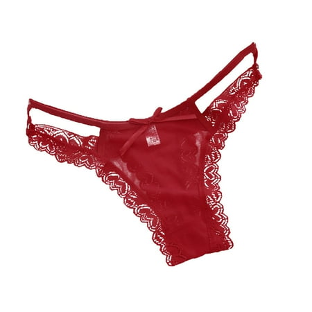 DNDKILG Stretch Bikini Thong for Women Lace Soft T-Back G-String Panties Low Rise Breathable Underwear Red One Size
DNDKILG Stretch Bikini Thong for Women Lace Soft T-Back G-String Panties Low Rise Breathable Underwear Red One Size
