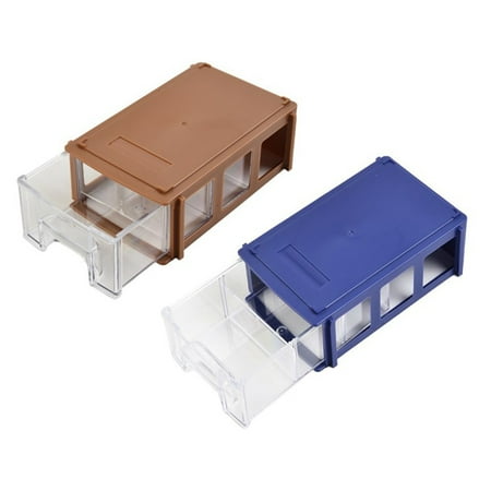 BAMILL 2PCS Stackable Plastic Hardware Parts Storage Boxes Component Screws Tool box