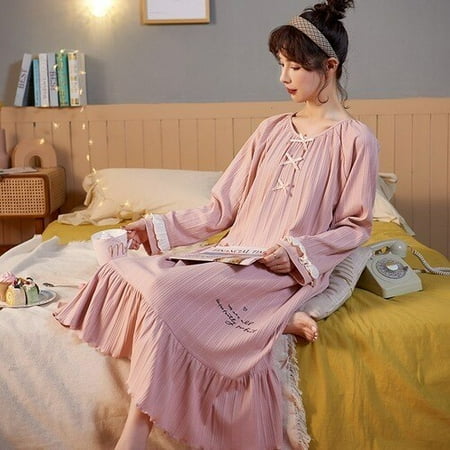PIKADINGNIS WAVMIT 4XL Autumn Winter Cotton Women Sleepwear Soft Sleepshirt Long Sleeve Woman Nightgown Young Girl Outwear Nightdress Party
PIKADINGNIS WAVMIT 4XL Autumn Winter Cotton Women Sleepwear Soft Sleepshirt Long Sleeve Woman Nightgown Young Girl Outwear Nightdress Party