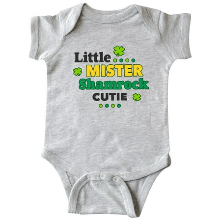 Inktastic Little Mister Shamrock with Shamrock and Dots Gift Baby Boy Bodysuit