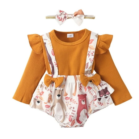 GWAABD Girl Set Clothes Brown Cotton Blend Girls Long Sleeve Ribbed Tops Bodysuits Cartoon Print Bow Romper Skirt Headbands Outfits 12M
GWAABD Girl Set Clothes Brown Cotton Blend Girls Long Sleeve Ribbed Tops Bodysuits Cartoon Print Bow Romper Skirt Headbands Outfits 12M