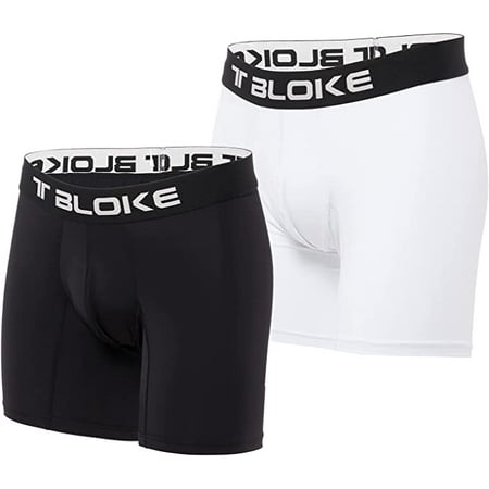 T Bloke Mens Briefs Set of 2 White & Black Size XS with Elastic Waistband
