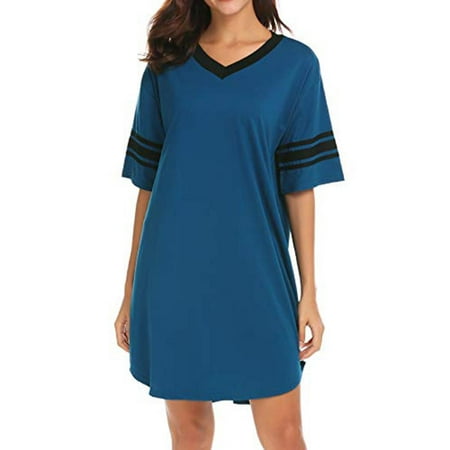 Alishebuy Women Nightgowns V Neck Short Sleeve Nightdress Loose Comfy Sleepshirt Pajamas Sleepwear - Valentine s Day Gift
Alishebuy Women Nightgowns V Neck Short Sleeve Nightdress Loose Comfy Sleepshirt Pajamas Sleepwear - Valentine s Day Gift