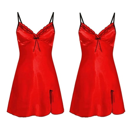 Robes For Women Ladies Sexy Nightgown V-Neck Big Open Back Hem Sexy Satin Nightgown Red L ac452
Robes For Women Ladies Sexy Nightgown V-Neck Big Open Back Hem Sexy Satin Nightgown Red L ac452