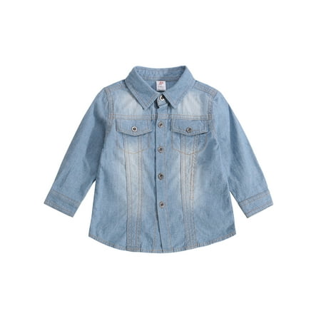 Frobukio Kids Girls Autumn Retro Denim Jackets Turn-Down Collar Long Sleeve Single-Breasted Blouse Outwear Light Blue 18-24 Months
Frobukio Kids Girls Autumn Retro Denim Jackets Turn-Down Collar Long Sleeve Single-Breasted Blouse Outwear Light Blue 18-24 Months