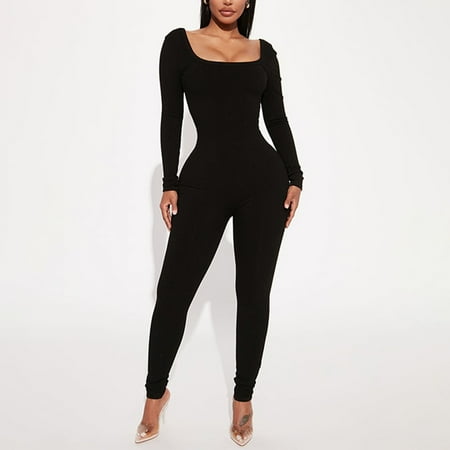ALSLIAO Women Yoga Ribbed Jumpsuits Ribbed Workout Rompers Long Sleeve Exercise Bodysuit Black S
ALSLIAO Women Yoga Ribbed Jumpsuits Ribbed Workout Rompers Long Sleeve Exercise Bodysuit Black S