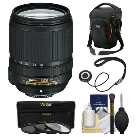 Nikon 18-140mm f\/3.5-5.6G VR DX ED AF-S Nikkor-Zoom Lens with Case + 3 UV\/CPL\/ND8 Filters + Kit for D3200, D3300, D5300, D5500, D7100, D7200 Cameras