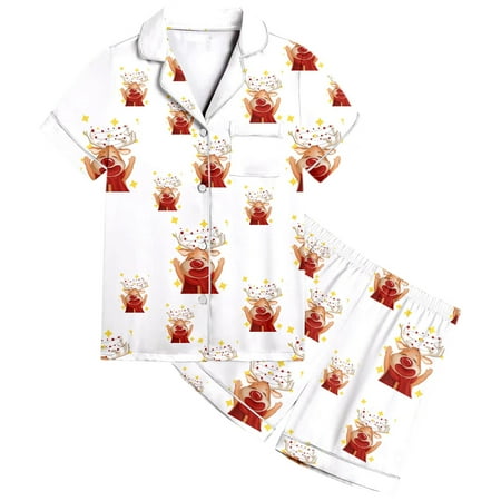 EHQJNJ Toddler Girl Pajamas Short Sleeve Little Baby Girls Boys Pajamas Set Christmas Satin Silk Kids Short Sleeves Sleepwear 2 Piece Button Down Classic Loungewear Shorts Features 8-9 Years
EHQJNJ Toddler Girl Pajamas Short Sleeve Little Baby Girls Boys Pajamas Set Christmas Satin Silk Kids Short Sleeves Sleepwear 2 Piece Button Down Classic Loungewear Shorts Features 8-9 Years