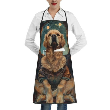 Easygdp Tree Meditating Golden Retriever Apron Waterdrop Resistant with 2 Pockets Oil Resistant Cooking Kitchen Chef Apron for Women Men
Easygdp Tree Meditating Golden Retriever Apron Waterdrop Resistant with 2 Pockets Oil Resistant Cooking Kitchen Chef Apron for Women Men