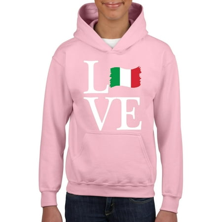 Love Italy Youth Hoodie Hooded Sweatshirt