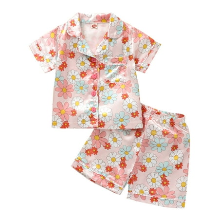 Musuos Little Girls Floral Silk Sleepwear Lapel Button Down Shirt Tops Elastic Shorts
Musuos Little Girls Floral Silk Sleepwear Lapel Button Down Shirt Tops Elastic Shorts