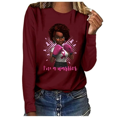 Women s Breast Cancer Awareness Print Shirts Casual Long Sleeve Comfy Round Neck Pink Ribbon Pullover Blouse Tops Fashion Casual Comfy Long Sleeve Fall Winter Blouse Tops
Women s Breast Cancer Awareness Print Shirts Casual Long Sleeve Comfy Round Neck Pink Ribbon Pullover Blouse Tops Fashion Casual Comfy Long Sleeve Fall Winter Blouse Tops