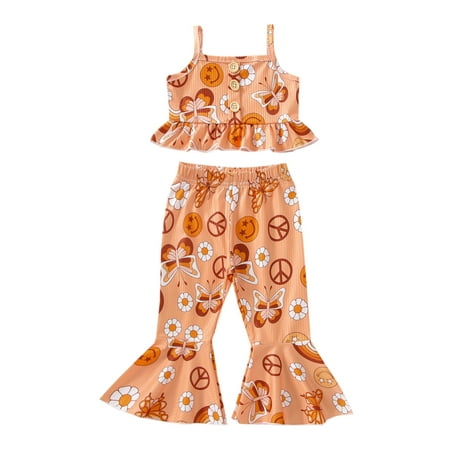Musuos Baby Girls Floral Print Buttons Tank Tops Elastic Waist Bell Bottom Flared Pants
Musuos Baby Girls Floral Print Buttons Tank Tops Elastic Waist Bell Bottom Flared Pants