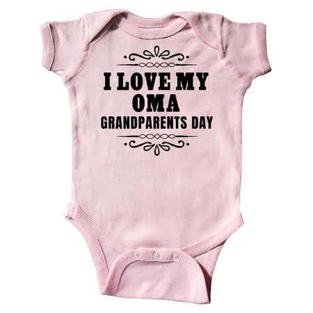 Inktastic Grandparents Day I Love My Oma Gift Baby Boy or Baby Girl Bodysuit