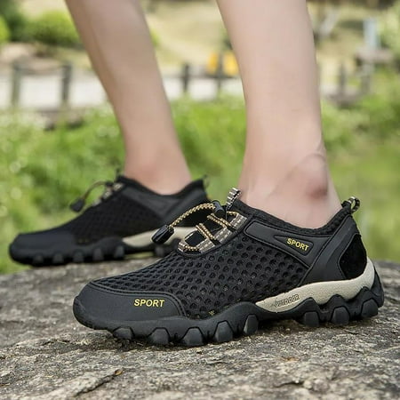Men s Summer Breathable Striped Running Shoes For Outdoor Wading