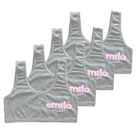 LICHENGTAI 4pcs Girls Bra Students Cotton Vest Bra Full Cup Breathable Bra Adolescent Girls Aged 8-18 One Size Grey
LICHENGTAI 4pcs Girls Bra Students Cotton Vest Bra Full Cup Breathable Bra Adolescent Girls Aged 8-18 One Size Grey