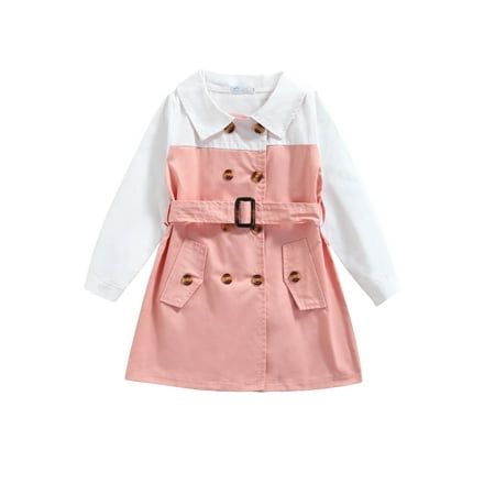 Sunisery Toddler Baby Girls Long Sleeve Coat Jacket Double Breasted Windbreaker A-line Dress with Waist Belt Pink 5-6 Years
Sunisery Toddler Baby Girls Long Sleeve Coat Jacket Double Breasted Windbreaker A-line Dress with Waist Belt Pink 5-6 Years