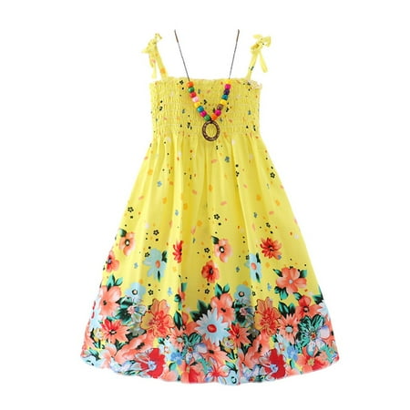 Wisremt 2-12 Years Girls Casual Dress Fashion Swing Dress Summer Boho Dress with Necklace
Wisremt 2-12 Years Girls Casual Dress Fashion Swing Dress Summer Boho Dress with Necklace