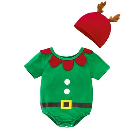 AIMAOMI Xmas Baby Boys Girls Short Sleeve Patchwork Cartoon Romper Bodysuit Tops With Hat Christmas Outfit Set 2PCS H
AIMAOMI Xmas Baby Boys Girls Short Sleeve Patchwork Cartoon Romper Bodysuit Tops With Hat Christmas Outfit Set 2PCS H