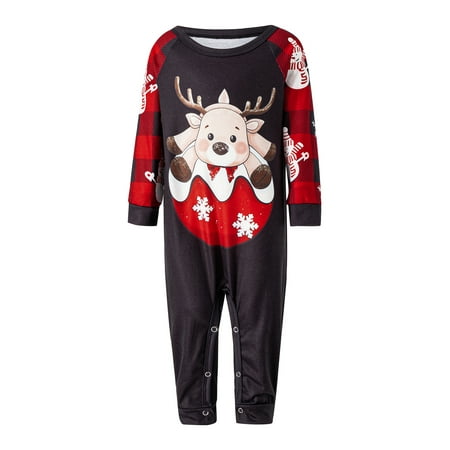 Family Matching Christmas Pajamas Long Sleeve Cute Cartoon Elk Print Tops + Plaid Pants Set/Baby Romper Holiday Sleepwear
Family Matching Christmas Pajamas Long Sleeve Cute Cartoon Elk Print Tops + Plaid Pants Set/Baby Romper Holiday Sleepwear
