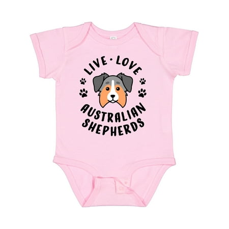 

Inktastic Live Love Australian Shepherds Gift Baby Boy or Baby Girl Bodysuit
