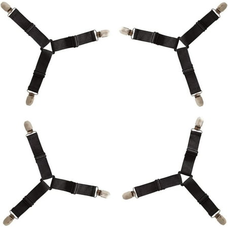 Bed Sheet Grippers Holder Straps Clips Mattress Pad Cover Keepers Adjustable Triangle Model Set of 4 Black
Bed Sheet Grippers Holder Straps Clips Mattress Pad Cover Keepers Adjustable Triangle Model Set of 4 Black