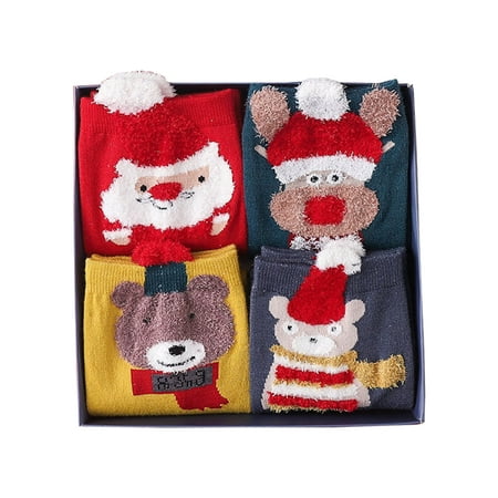 Bluelans Clothing accessories 4 Pairs Christmas Socks Anti-skid Keep Warm Santa Print New Year Striped Warm Floor Socks for Winter
Bluelans Clothing accessories 4 Pairs Christmas Socks Anti-skid Keep Warm Santa Print New Year Striped Warm Floor Socks for Winter