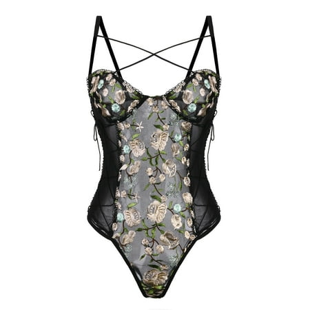 ZMHEGW Women Bodysuits Lace Cross Suspenders Embroidery Mesh Lace Up Underw Lingerie For Women
ZMHEGW Women Bodysuits Lace Cross Suspenders Embroidery Mesh Lace Up Underw Lingerie For Women