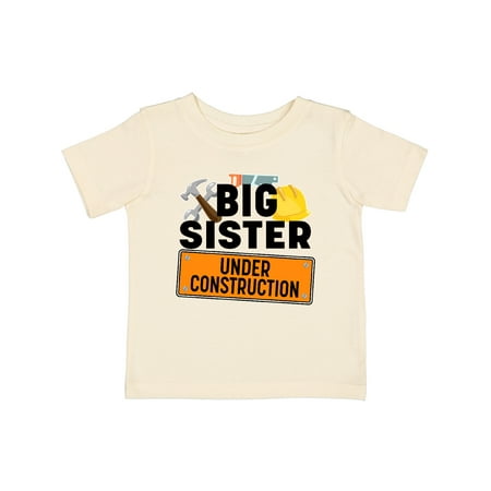 Inktastic Big Sister Under Construction Gift Baby Girl T-Shirt