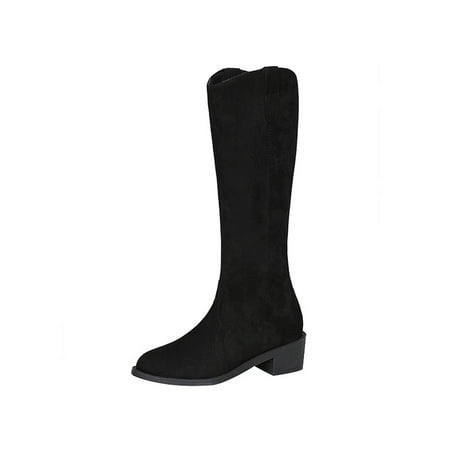 Avamo Ladies Winter Knee High Shoes Low Heel Riding Boots Chunky Western Boot Work Office Comfort Round Toe Black with Warm Lined 8
Avamo Ladies Winter Knee High Shoes Low Heel Riding Boots Chunky Western Boot Work Office Comfort Round Toe Black with Warm Lined 8