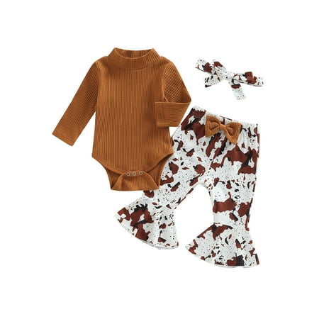 Bagilaanoe 3pcs Newborn Baby Girl Long Pants Set Long Sleeve Turtleneck Ribbed Romper Tops + Floral Print Flare Trousers + Headband 6M 12M 18M 24M Infant Casual Outfits
Bagilaanoe 3pcs Newborn Baby Girl Long Pants Set Long Sleeve Turtleneck Ribbed Romper Tops + Floral Print Flare Trousers + Headband 6M 12M 18M 24M Infant Casual Outfits