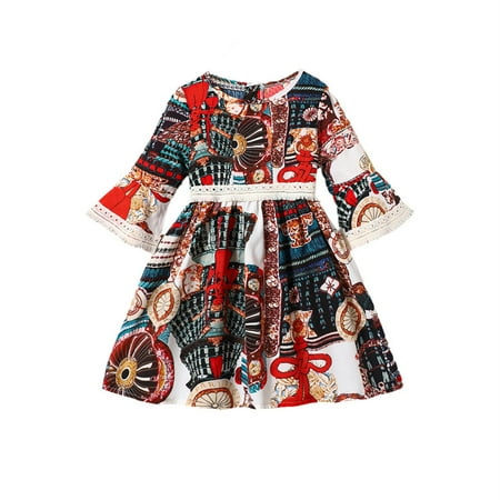 TAIAOJING Girls Long Sleeve Floral Casual Large Dress Summer Sundress Floral Sundress Girls Outfit Princess Dresses 4-5 Years
TAIAOJING Girls Long Sleeve Floral Casual Large Dress Summer Sundress Floral Sundress Girls Outfit Princess Dresses 4-5 Years