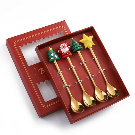 Christmas Spoon Cutlery Set Dessert Coffee Spoon Fruit Fork Christmas Tree Spoon Gift Spice Spoon
Christmas Spoon Cutlery Set Dessert Coffee Spoon Fruit Fork Christmas Tree Spoon Gift Spice Spoon