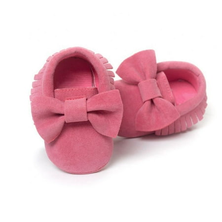 Infant Toddler Baby Soft Sole PU Leather Bowknots Shoes