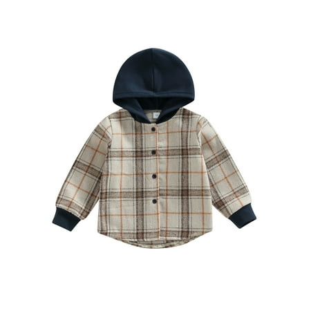 Bagilaanoe Toddler Baby Boy Girl Hooded Shirt Jacket Plaid Long Sleeve Single-Breasted Shacket with Pockets 18M 24M 3T 4T 5T 6T Kids Fall Casual Outwear
Bagilaanoe Toddler Baby Boy Girl Hooded Shirt Jacket Plaid Long Sleeve Single-Breasted Shacket with Pockets 18M 24M 3T 4T 5T 6T Kids Fall Casual Outwear