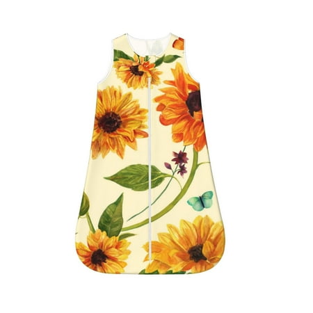 Fotbe Sunflowers And Butterflies Pattern Sleep Sack - Baby Wearable Blanket with Zipper Extra Soft Cotton Sleeveless Sleeping Bag for Infants-X-Large
Fotbe Sunflowers And Butterflies Pattern Sleep Sack - Baby Wearable Blanket with Zipper Extra Soft Cotton Sleeveless Sleeping Bag for Infants-X-Large