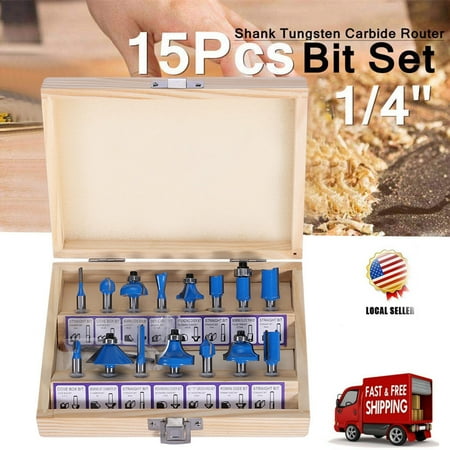 15PCS Tungsten Carbide Router Bit Set 1/4 For Woodworking Wood Cutter Woodworking Tool with Storage Case
15PCS Tungsten Carbide Router Bit Set 1/4 For Woodworking Wood Cutter Woodworking Tool with Storage Case