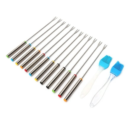 Smores Sticks 12pcs 24cm Heat Resistant Handle Fondue Forks For Dinner Parties