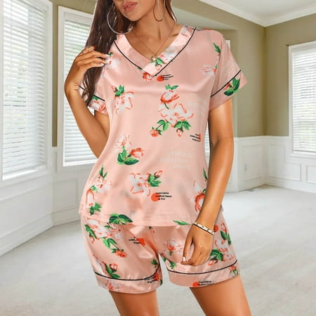 Mishuowoti Women Pajamas Set Satin Sleepwear Lingerie V Neck Shirt Shorts Nightwear Homewear
Mishuowoti Women Pajamas Set Satin Sleepwear Lingerie V Neck Shirt Shorts Nightwear Homewear