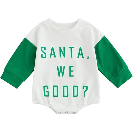 QWZNDZGR Baby Girls Boys Christmas Romper Letter Print Contrast Color Long Sleeve Jumpsuits One-Piece Clothes
QWZNDZGR Baby Girls Boys Christmas Romper Letter Print Contrast Color Long Sleeve Jumpsuits One-Piece Clothes