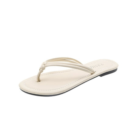 Kukoosong Womens Sandals Knitting Comfortable Slippers Clip Toe Casual Sandals Bottom Flip Flop Flat Sandals for Women Beige 36
Kukoosong Womens Sandals Knitting Comfortable Slippers Clip Toe Casual Sandals Bottom Flip Flop Flat Sandals for Women Beige 36