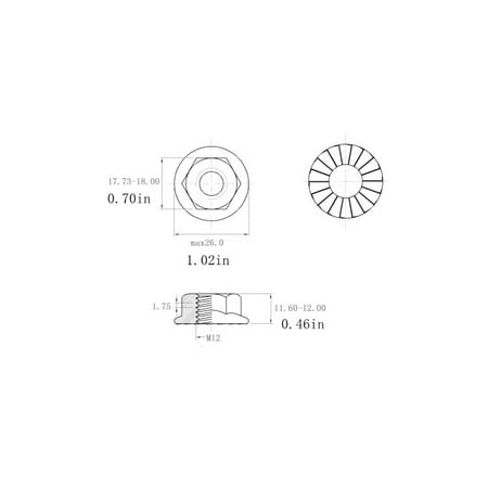 M4M5M6M8M10M12 Stainless Steel Flange Nut